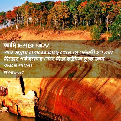 Picture 02 - আদি 16:4 BENIRV - পরে অব্রাম - Bible Verse Picture