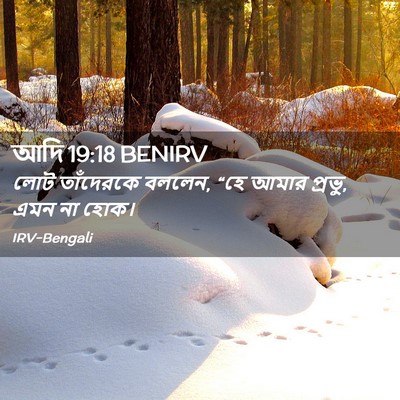 Picture 02 - আদি 19:18 BENIRV - লোট তাঁদেরকে - Bible Verse Picture