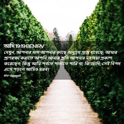 Picture 02 - আদি 19:19 BENIRV - দেখুন, আপনার দাস - Bible Verse Picture