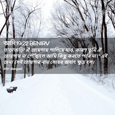 Picture 02 - আদি 19:22 BENIRV - তাড়াতাড়ি! ঐ - Bible Verse Picture