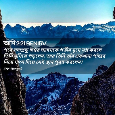 Picture 02 - আদি 2:21 BENIRV - পরে সদাপ্রভু - Bible Verse Picture