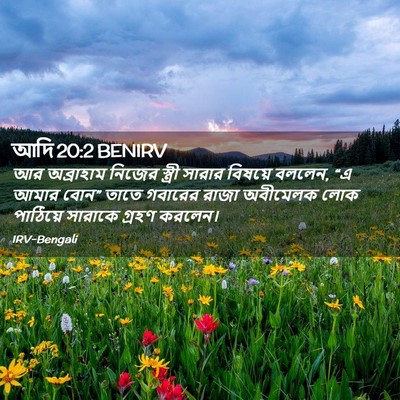 Picture 02 - আদি 20:2 BENIRV - আর অব্রাহাম নিজের - Bible Verse Picture