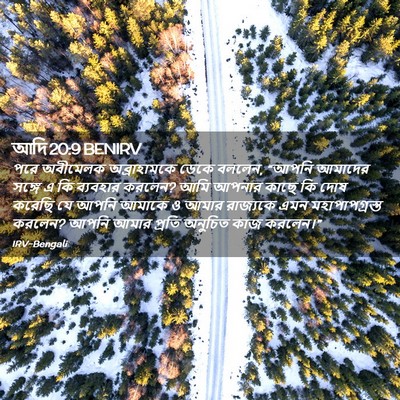Picture 02 - আদি 20:9 BENIRV - পরে অবীমেলক - Bible Verse Picture