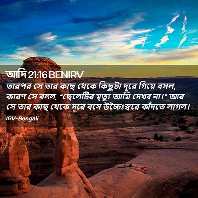 Picture 02 - আদি 21:16 BENIRV - তারপর সে তার কাছ - Bible Verse Picture