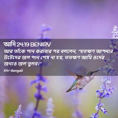Picture 02 - আদি 24:19 BENIRV - আর তাঁকে পান - Bible Verse Picture