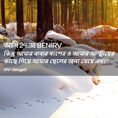 Picture 02 - আদি 24:38 BENIRV - কিন্তু আমার বাবার - Bible Verse Picture