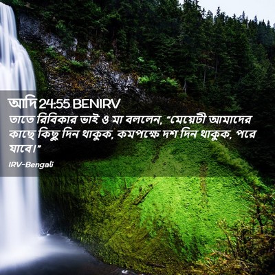 Picture 02 - আদি 24:55 BENIRV - তাতে রিবিকার ভাই ও - Bible Verse Picture
