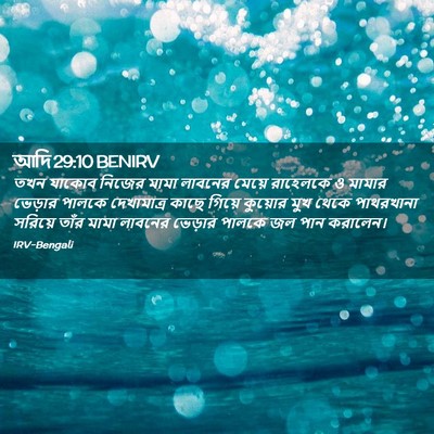 Picture 02 - আদি 29:10 BENIRV - তখন যাকোব নিজের - Bible Verse Picture