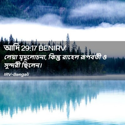 Picture 02 - আদি 29:17 BENIRV - লেয়া মৃদুলোচনা, - Bible Verse Picture
