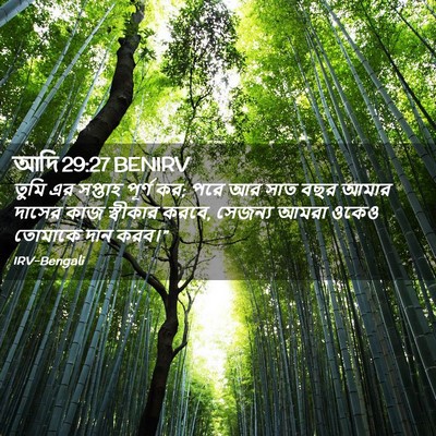 Picture 02 - আদি 29:27 BENIRV - তুমি এর সপ্তাহ - Bible Verse Picture
