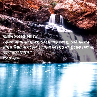 Picture 02 - আদি 3:3 BENIRV - কেবল বাগানের - Bible Verse Picture