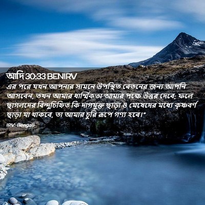 Picture 02 - আদি 30:33 BENIRV - এর পরে যখন আপনার - Bible Verse Picture