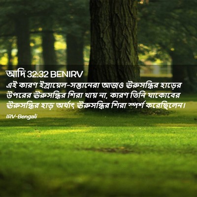 Picture 02 - আদি 32:32 BENIRV - এই কারণ - Bible Verse Picture