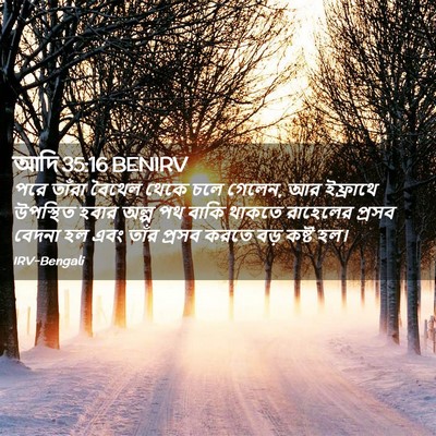 Picture 02 - আদি 35:16 BENIRV - পরে তাঁরা বৈথেল - Bible Verse Picture