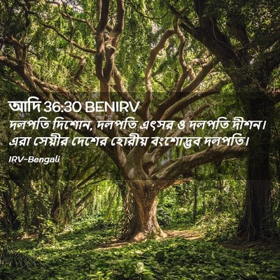 Picture 02 - আদি 36:30 BENIRV - দলপতি দিশোন, দলপতি - Bible Verse Picture