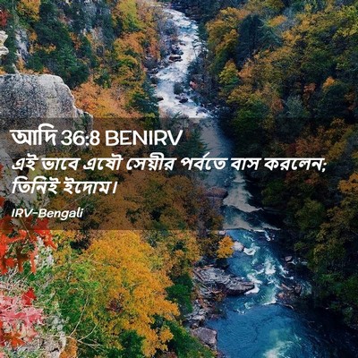 Picture 02 - আদি 36:8 BENIRV - এই ভাবে এষৌ সেয়ীর - Bible Verse Picture
