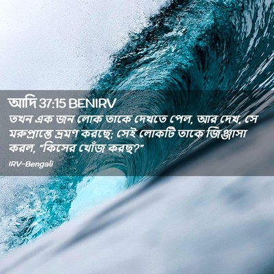 Picture 02 - আদি 37:15 BENIRV - তখন এক জন লোক তাকে - Bible Verse Picture