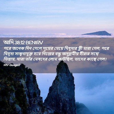 Picture 02 - আদি 38:12 BENIRV - পরে অনেক দিন গেলে - Bible Verse Picture