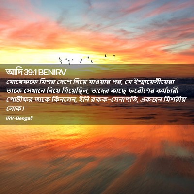 Picture 02 - আদি 39:1 BENIRV - যোষেফকে মিশর দেশে - Bible Verse Picture