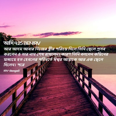 Picture 02 - আদি 4:25 BENIRV - আর আদম আবার নিজের - Bible Verse Picture