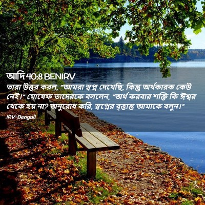 Picture 02 - আদি 40:8 BENIRV - তারা উত্তর করল, - Bible Verse Picture