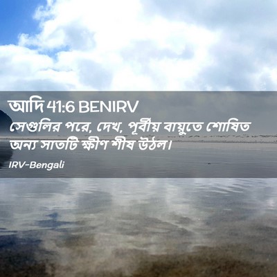 Picture 02 - আদি 41:6 BENIRV - সেগুলির পরে, দেখ, - Bible Verse Picture