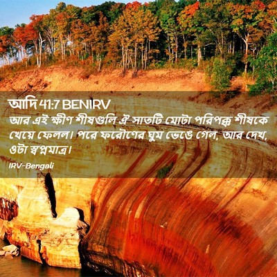 Picture 02 - আদি 41:7 BENIRV - আর এই ক্ষীণ - Bible Verse Picture
