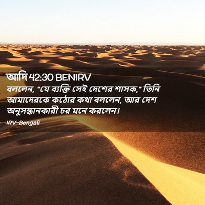Picture 02 - আদি 42:30 BENIRV - বললেন, “যে ব্যক্তি - Bible Verse Picture