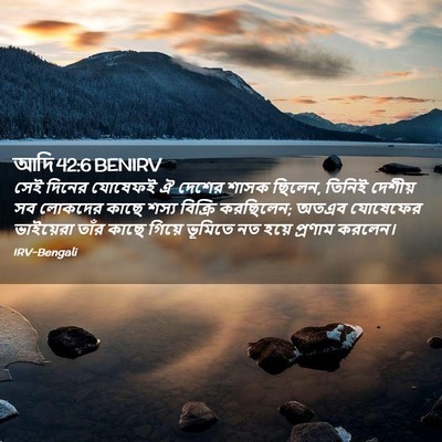 Picture 02 - আদি 42:6 BENIRV - সেই দিনের যোষেফই ঐ - Bible Verse Picture