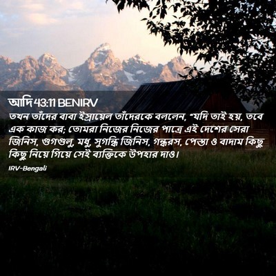 Picture 02 - আদি 43:11 BENIRV - তখন তাঁদের বাবা - Bible Verse Picture