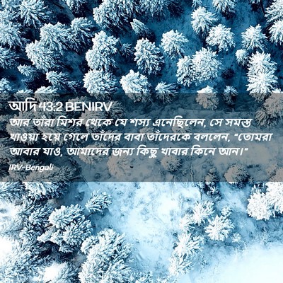 Picture 02 - আদি 43:2 BENIRV - আর তাঁরা মিশর থেকে - Bible Verse Picture