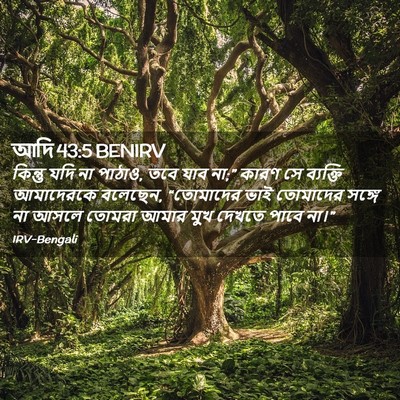 Picture 02 - আদি 43:5 BENIRV - কিন্তু যদি না - Bible Verse Picture