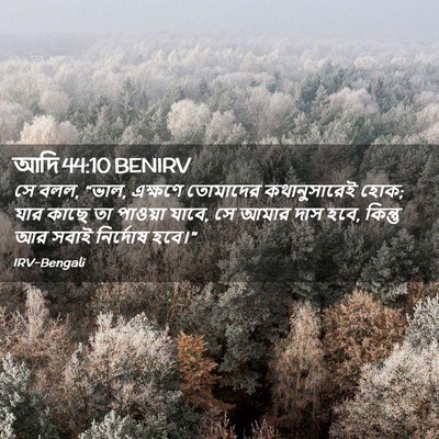 Picture 02 - আদি 44:10 BENIRV - সে বলল, “ভাল, - Bible Verse Picture