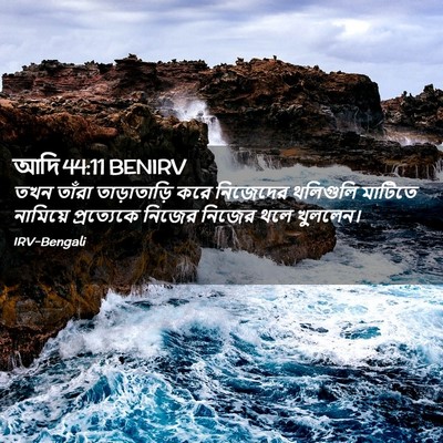 Picture 02 - আদি 44:11 BENIRV - তখন তাঁরা - Bible Verse Picture