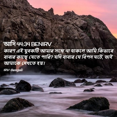 Picture 02 - আদি 44:34 BENIRV - কারণ এই যুবকটি - Bible Verse Picture
