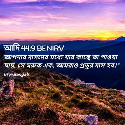 Picture 02 - আদি 44:9 BENIRV - আপনার দাসদের - Bible Verse Picture