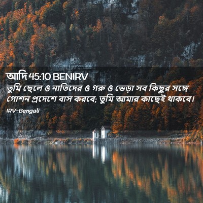 Picture 02 - আদি 45:10 BENIRV - তুমি ছেলে ও - Bible Verse Picture
