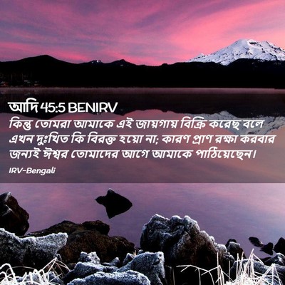 Picture 02 - আদি 45:5 BENIRV - কিন্তু তোমরা - Bible Verse Picture