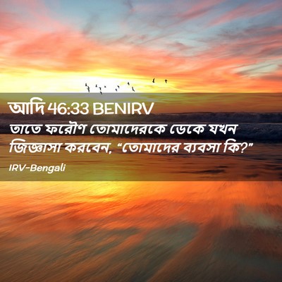 Picture 02 - আদি 46:33 BENIRV - তাতে ফরৌণ - Bible Verse Picture