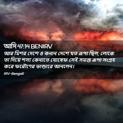 Picture 02 - আদি 47:14 BENIRV - আর মিশর দেশে ও কনান - Bible Verse Picture