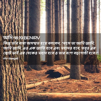 Picture 02 - আদি 48:19 BENIRV - কিন্তু তাঁর বাবা - Bible Verse Picture