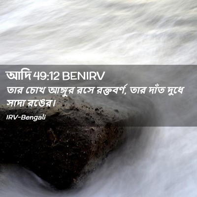 Picture 02 - আদি 49:12 BENIRV - তার চোখ আঙ্গুর রসে - Bible Verse Picture