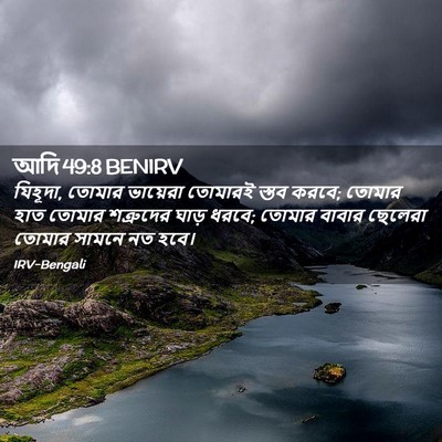 Picture 02 - আদি 49:8 BENIRV - যিহূদা, তোমার - Bible Verse Picture