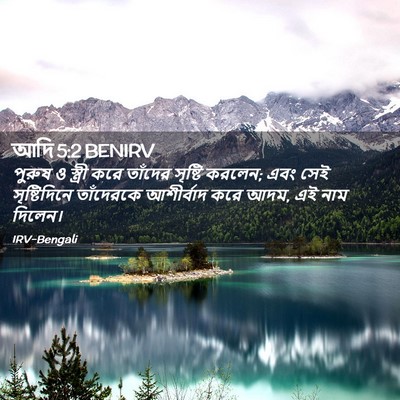Picture 02 - আদি 5:2 BENIRV - পুরুষ ও স্ত্রী করে - Bible Verse Picture