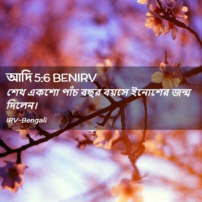 Picture 02 - আদি 5:6 BENIRV - শেথ একশো পাঁচ বছর - Bible Verse Picture