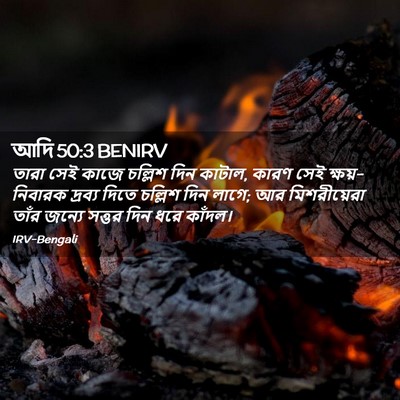 Picture 02 - আদি 50:3 BENIRV - তারা সেই কাজে - Bible Verse Picture