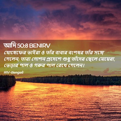 Picture 02 - আদি 50:8 BENIRV - যোষেফের ভাইরা ও - Bible Verse Picture