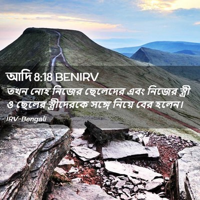 Picture 02 - আদি 8:18 BENIRV - তখন নোহ নিজের - Bible Verse Picture