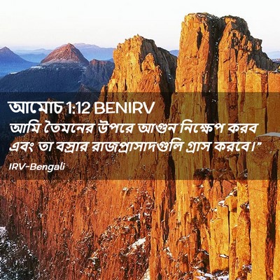 Picture 02 - আমোচ 1:12 BENIRV - আমি তৈমনের উপরে - Bible Verse Picture
