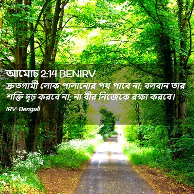 Picture 02 - আমোচ 2:14 BENIRV - দ্রুতগামী লোক - Bible Verse Picture